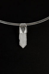 Australian Drusy Quartz Sterling Silver Pendant: Cathedral Candle Crystal