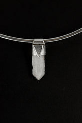 Australian Drusy Quartz Sterling Silver Pendant: Cathedral Candle Crystal