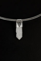 Australian Drusy Quartz Sterling Silver Pendant: Cathedral Candle Crystal