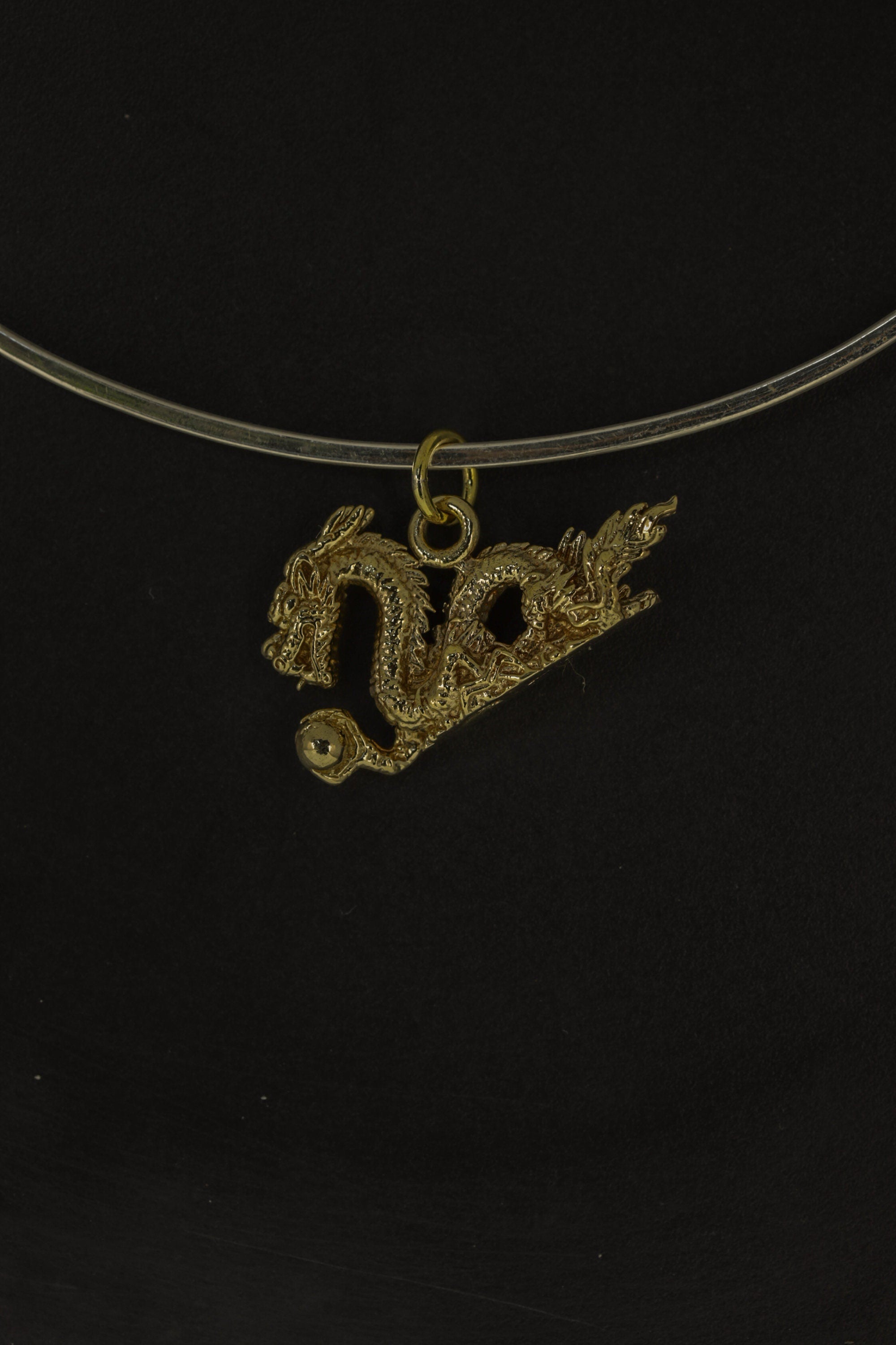 Aurelian Wyvern Crest - Gold Plated Brass Cast - Pendant Necklace