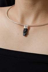 Blue Apatite Crystal Pendant: Sterling Silver Gemstone Charm