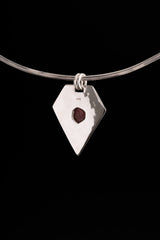 Ruby Pentagon Pendant 925 Sterling Silver Necklace Record Keeper Gemstone Root Chakra Geometric Jewelry Gift