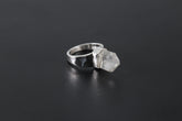 Cacoxenite Quartz Point Ring: Hammered Sterling Silver, Size 5