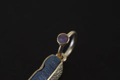 Opal Himalayan Quartz Necklace 18k Gold Plated Sterling Silver Sand Texture Crystal Talisman Jewelry