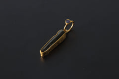 Gold-Plated Sterling Silver Himalayan Quartz Pendant with Opal