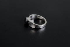Red Garnet Sterling Silver Ring 925 Hammered Band High Shine Textured January Birthstone Capricorn Gift