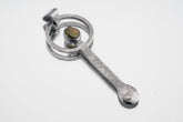 Peridot Spoon Pendant Necklace: Hammered 925 Silver, Australian Crystal