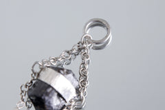 Black Tourmaline Pendant 925 Silver Watermelon Tourmaline Specialty Chain Grounding Crystal Jewelry Gift