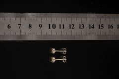 Ethiopian Opal Stud Earrings: 925 Sterling Silver Claw Setting