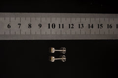 Ethiopian Opal Stud Earrings 925 Sterling Silver 4 Prong High Shine Crown Chakra Libra Pisces Jewelry Gift