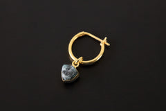 Blue Tourmaline Gold Plated Sterling Silver Dangle Earring: Healing Crystal