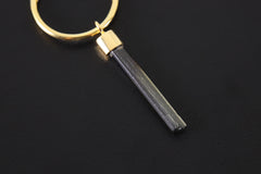 Green Tourmaline Dangle Earring: Gold Plated Sterling Silver, Heart Chakra