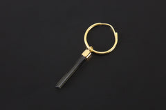 Green Tourmaline Dangle Earring: Gold Plated Sterling Silver, Heart Chakra