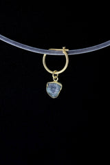 Watermelon Tourmaline Dangle Earring: Gold Plated Sterling Silver Pendant