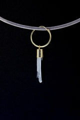 Gold Plated Sterling Silver Aquamarine Hoop Earring: Throat Chakra Crystal