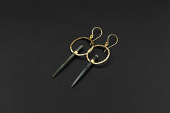 Gold Plated Sterling Silver Quartz Earrings: Himalayan Chlorite Portal