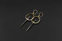 Gold Plated Sterling Silver Quartz Earrings: Himalayan Chlorite Portal
