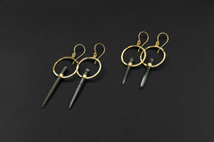 Gold Plated Sterling Silver Quartz Earrings: Himalayan Chlorite Portal