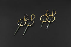 Gold Plated Sterling Silver Quartz Earrings: Himalayan Chlorite Portal