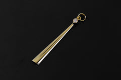 Herkimer Diamond Spoon Pendant: 18K Gold-Plated Sterling Silver Necklace