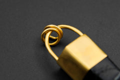 Large Smoky Quartz Pendant: 18K Gold Plated Bronze Cap, Statement Piece