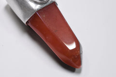 Orange Agate Generator Pendant: Sterling Silver Carnelian Cabochon, Sacral Chakra