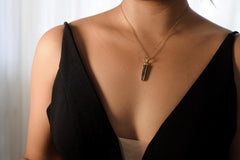 Opal Himalayan Quartz Necklace 18k Gold Plated Sterling Silver Sand Texture Crystal Talisman Jewelry