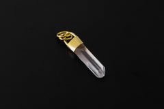 Gold Plated Quartz Point Pendant: Australian Fossicked Crystal Necklace
