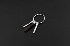 Smoky Quartz Pearl Hoop Earrings 925 Sterling Silver Stack Pendant Earrings Root Heart Chakra Gift