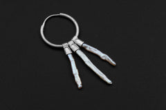 Sterling Silver Pearl Hoop Earrings: Root Chakra Jewelry