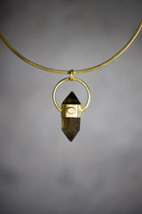 Citrine Ethiopian Opal Pendant 925 Silver 18k Gold Plated Halo Necklace Solar Plexus Crown Chakra Gift