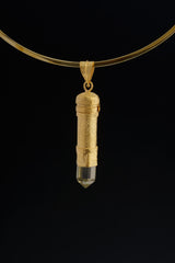 Gold-Plated Sterling Silver Smokey Quartz Locket Pendant: Stash Urn, Scorpio Zodiac