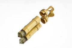 Gold-Plated Sterling Silver Smokey Quartz Locket Pendant: Stash Urn, Scorpio Zodiac