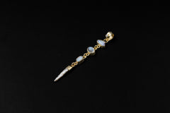 South Sea Pearl Opal Pendant 925 Silver Gold Plated Blue Moonstone Zircon Statement Necklace Gift