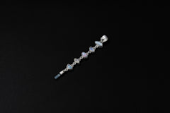 Australian Opal Zircon Pendant: Sterling Silver, Moonstone & Aquamarine
