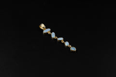 Faceted Zircon & Australian Opal Pendant: 18k Gold-Plated Sterling Silver