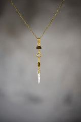South Sea Pearl Opal Pendant 925 Silver Gold Plated Blue Moonstone Zircon Statement Necklace Gift