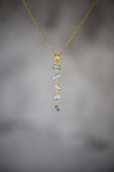 Australian Opal Doublet Necklace 925 Silver Gold Plated Faceted Zircon Pendant Creativity Clarity Gift