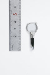 Himalayan Chlorite Quartz Hoop Earring: Sterling Silver Boho Chakra Jewelry