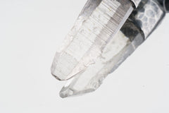 Lemurian Quartz Point Pendant: Oxidized Sterling Silver, Crown Chakra Necklace