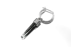 Himalayan Chlorite Quartz Hoop Earring: Sterling Silver Boho Chakra Jewelry