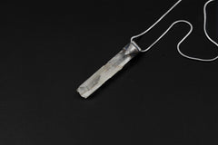 Himalayan Quartz Sterling Silver Pendant: Durzi Inclusion Crystal Necklace