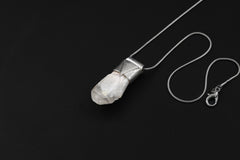 Australian Drusy Phantom Quartz Pendant: Sterling Silver, Crown Chakra