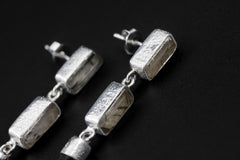 Black Rutile Himalayan Chlorite Quartz Earrings 925 Sterling Silver Stud Dangle Root Heart Chakra Jewelry Gift