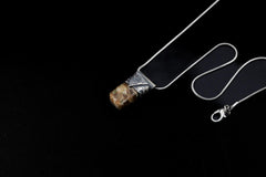 Himalayan Dravite Tourmaline Stack Pendant 925 Silver Brown Gem Crystal Necklace Root Chakra Grounding Gift