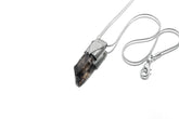 Smoky Quartz Stack Pendant: Australian Crystal, Sterling Silver