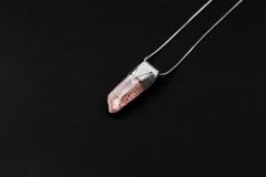 Australian Phantom Lithium Quartz Stack Pendant 925 Silver Crystal Necklace Heart Crown Chakra Layering Gift