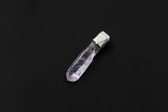 Anhydro Lemurian Vera Cruz Amethyst Stack Pendant shown on black background