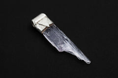 Pink Kunzite Stack Pendant 925 Sterling Silver Spodumene Crystal Necklace Heart Throat Chakra Layering Gift