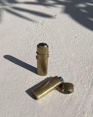 Labradorite Brass Bix Lighter Box Pendant, 9cm Talisman, Multifunctional Amulet, Protective Stone Jewelry, Metaphysical Gift for Him or Her